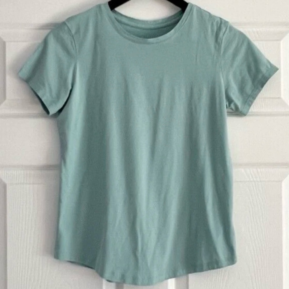 Joie short sleeve t-shirt cotton blend teal green top size M